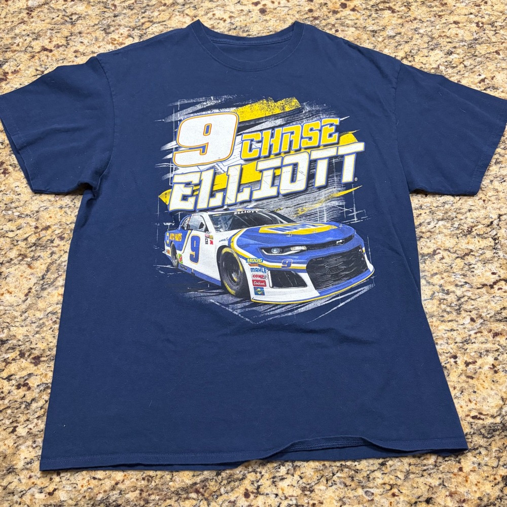 Hendrick Motorsports Chase Elliott 9 NASCAR T-Shirt Mens XL Navy Graphic Tee v